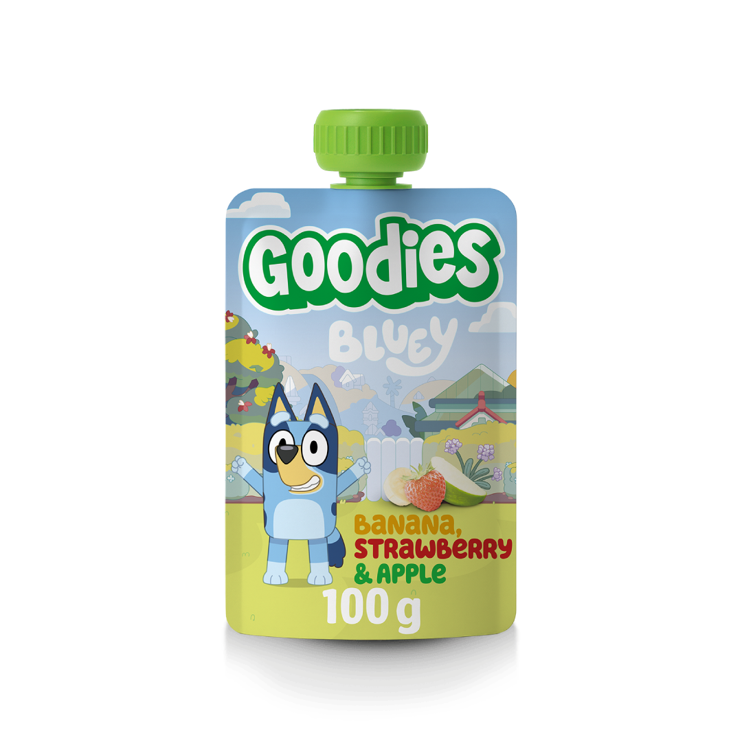 Goodies Bluey Banana Strawberry & Apple
