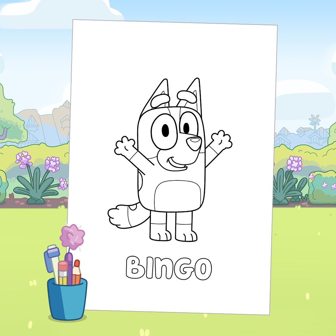 Banner Bingo Colouring Sheet