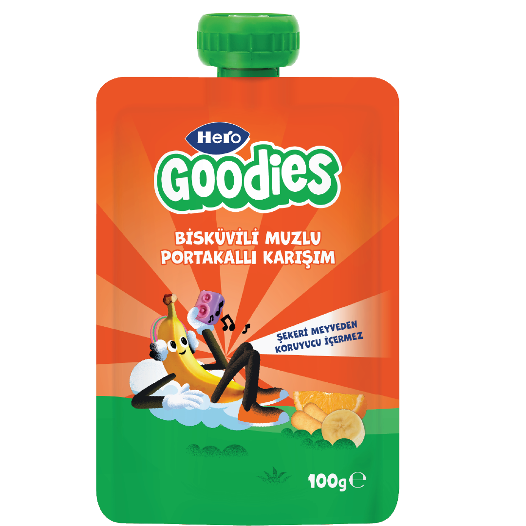 Bisküvili Muzlu Portakallı Meyve Püresi