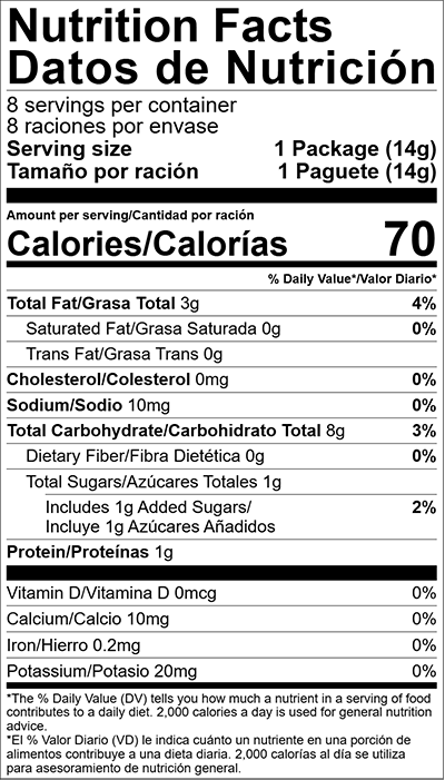 nutrition information